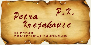 Petra Krejaković vizit kartica